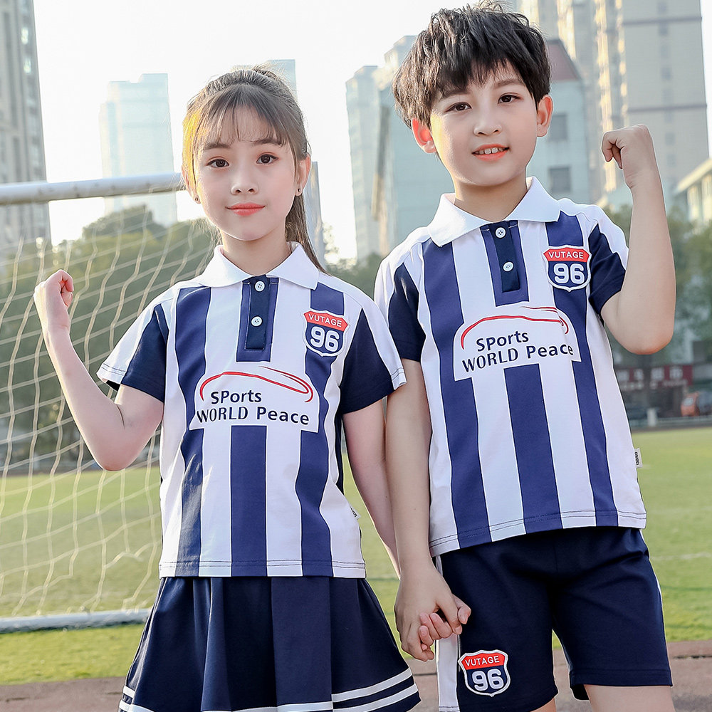 幼儿园园夏装男女儿童运动会短袖套装一年级班服小学生校服