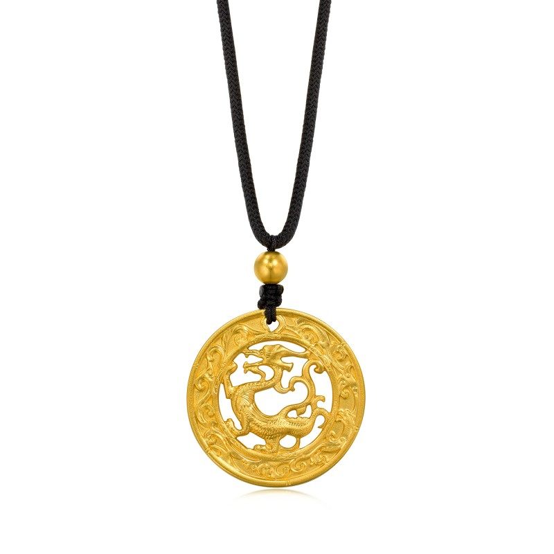 周生生黄金足金东方古祖东方古祖古法黄金龙金龙项链颈饰