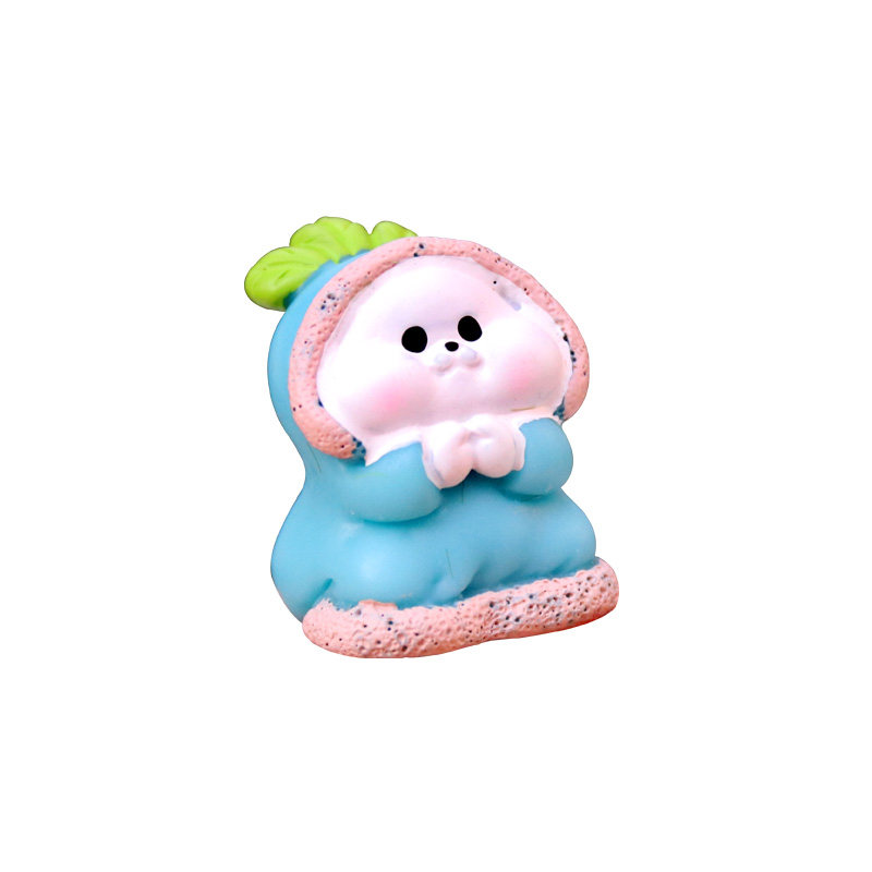 卡通情侣情侣兔兔子盲盒袋可爱呆萌围巾小白兔玩偶潮玩盲盒