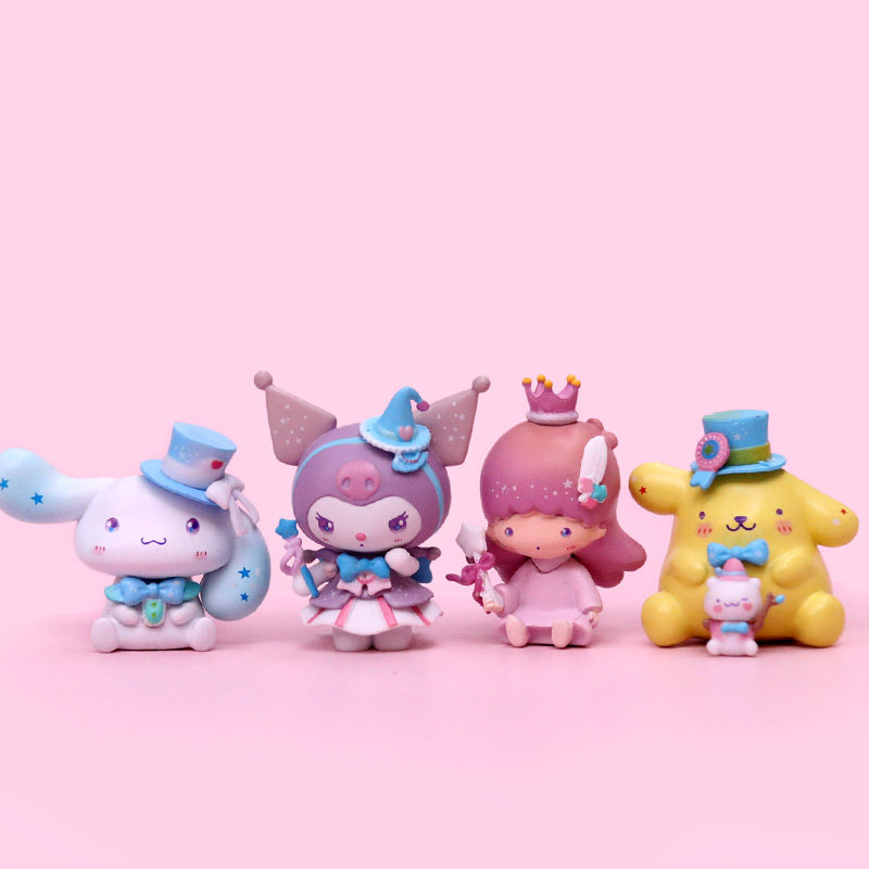 梦幻美乐蒂kt猫盲盒库洛米玉桂狗双子星座布丁狗手办少女心小摆件