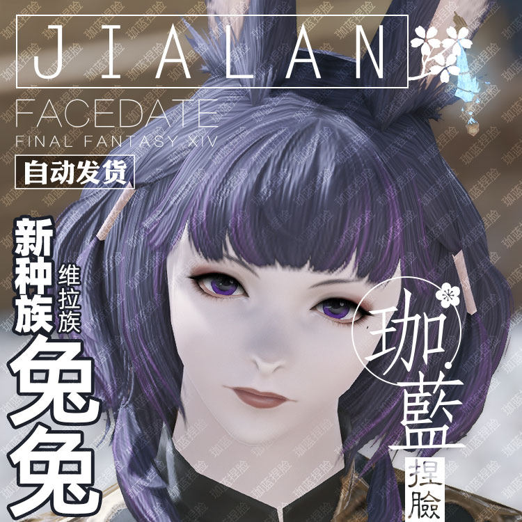 珈蓝最终幻想ff14捏脸数据维拉兔子族兔女兔娘白兔游戏