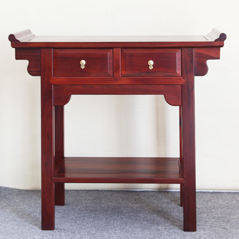 神台红木贡桌檀木酸枝木带抽屉供桌中式实木供桌
