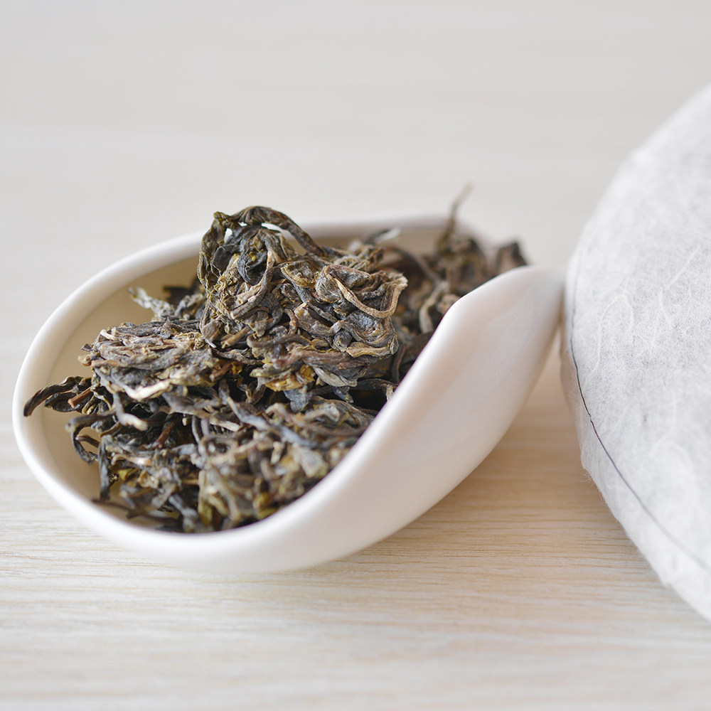 津乔普洱 2015昔归谷花茶 正寨普洱茶生茶 忙麓山古茶园 200克/饼