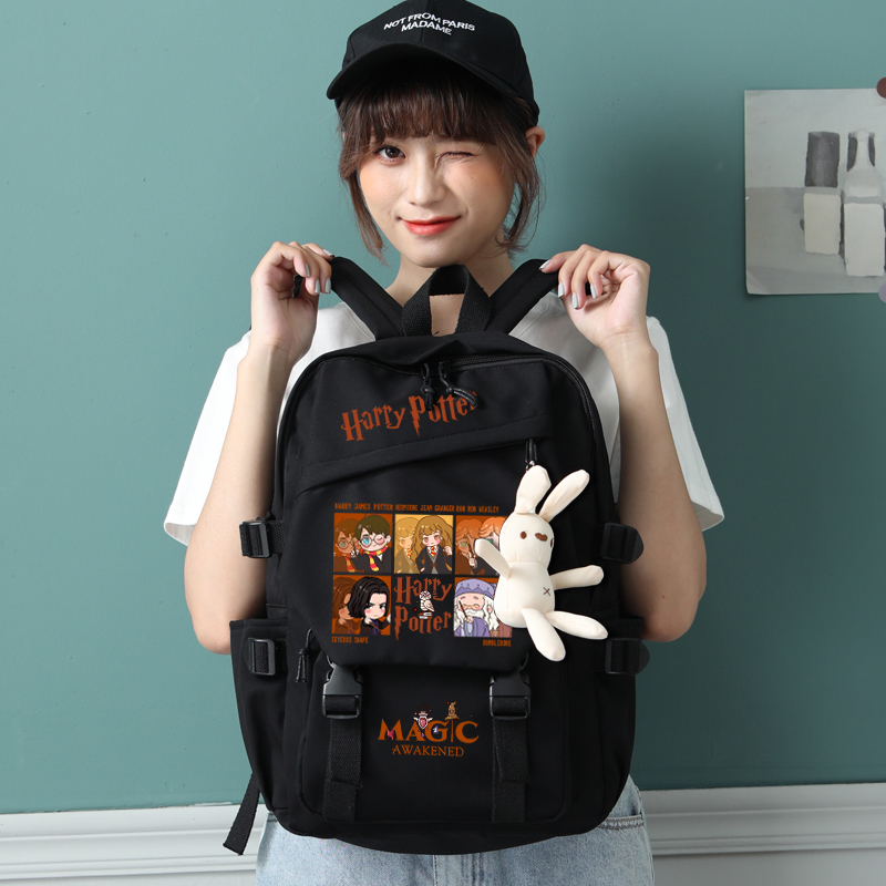 哈利波特周边书包格兰芬多斯莱特林魔法学院联名中学生双肩包背包
