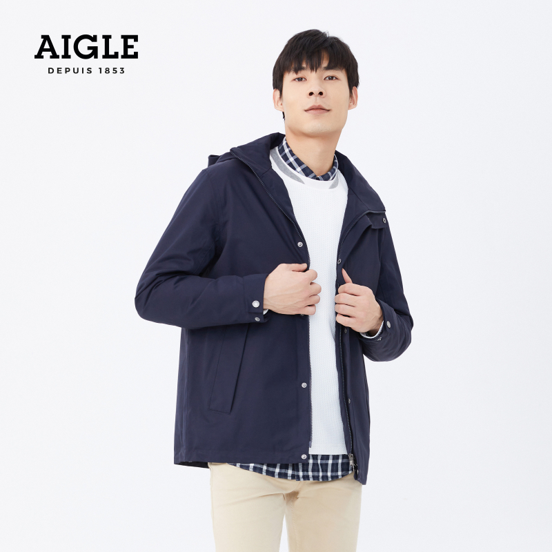 AIGLE艾高秋冬款MYRON F20男士MTD防风防雨透汽保暖棉服休闲外套