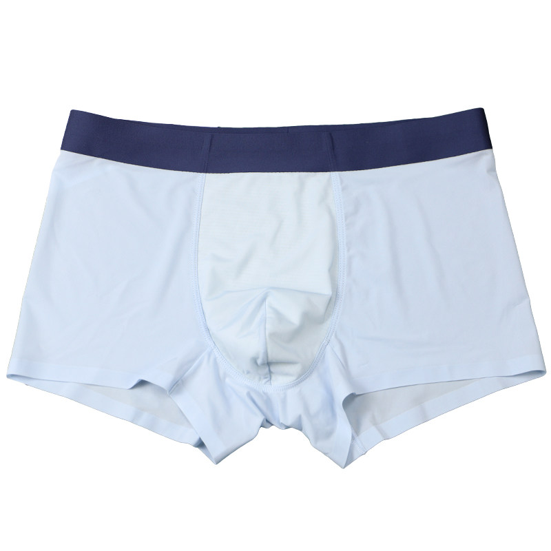 3条野原先生男士纯色冰丝内裤超薄透气流行男平角内裤