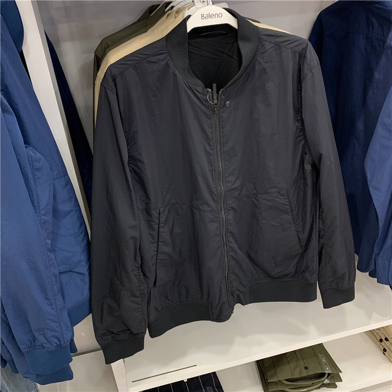 班尼路Baleno男装20款春秋短款棒球领修身风衣夹克外套88937556