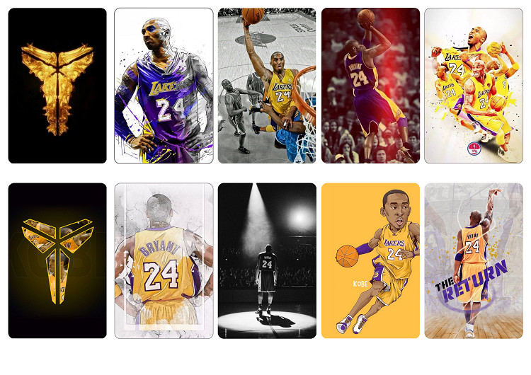 kobe科比nba球星高清水晶磨砂贴纸学生校园饭卡公交卡贴 定做包邮