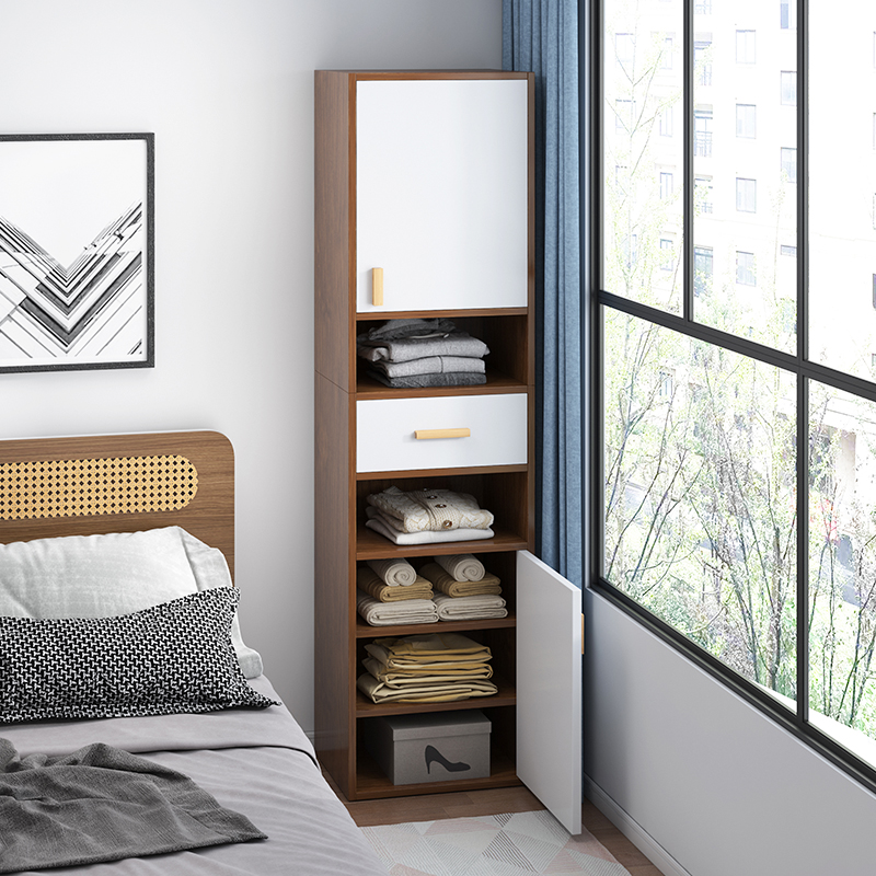 单门窄衣柜出租房简易柜子家用卧室储物柜简约现代衣柜