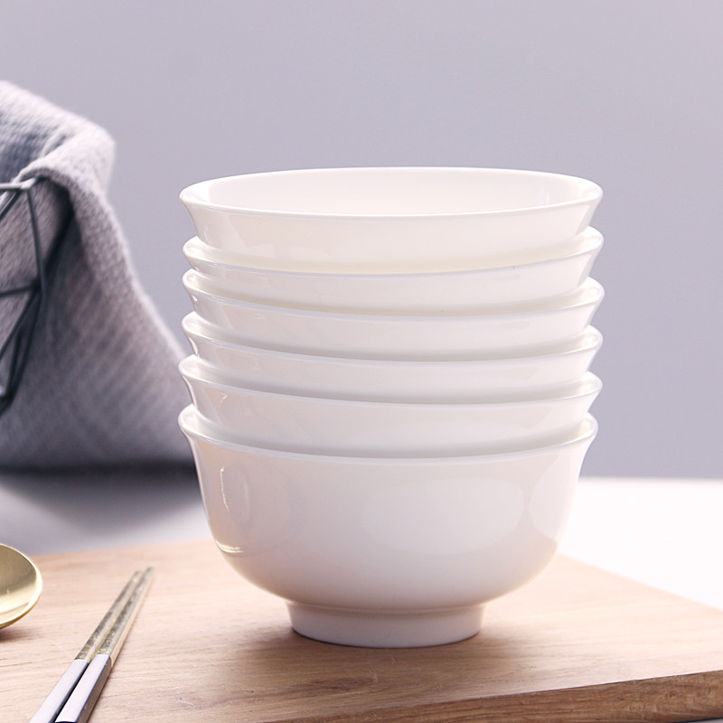 陶瓷碗家用5寸碗骨瓷碗新款米饭碗景德镇小号吃饭小碗商用稀饭碗