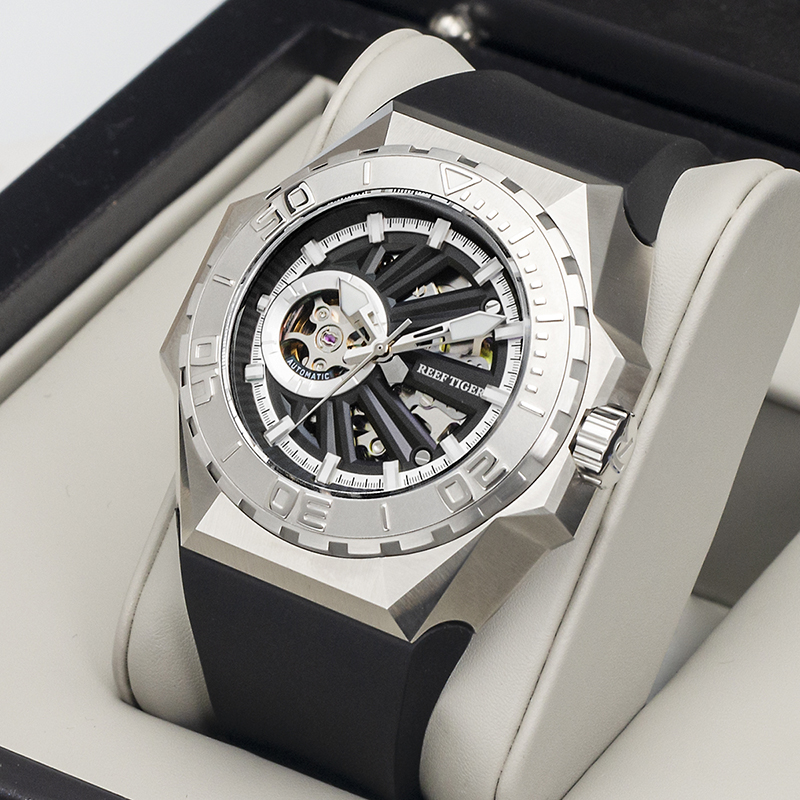 瑞夫泰格手表正品男士镂空全自动机械表运动夜光防水表 RGA6903S