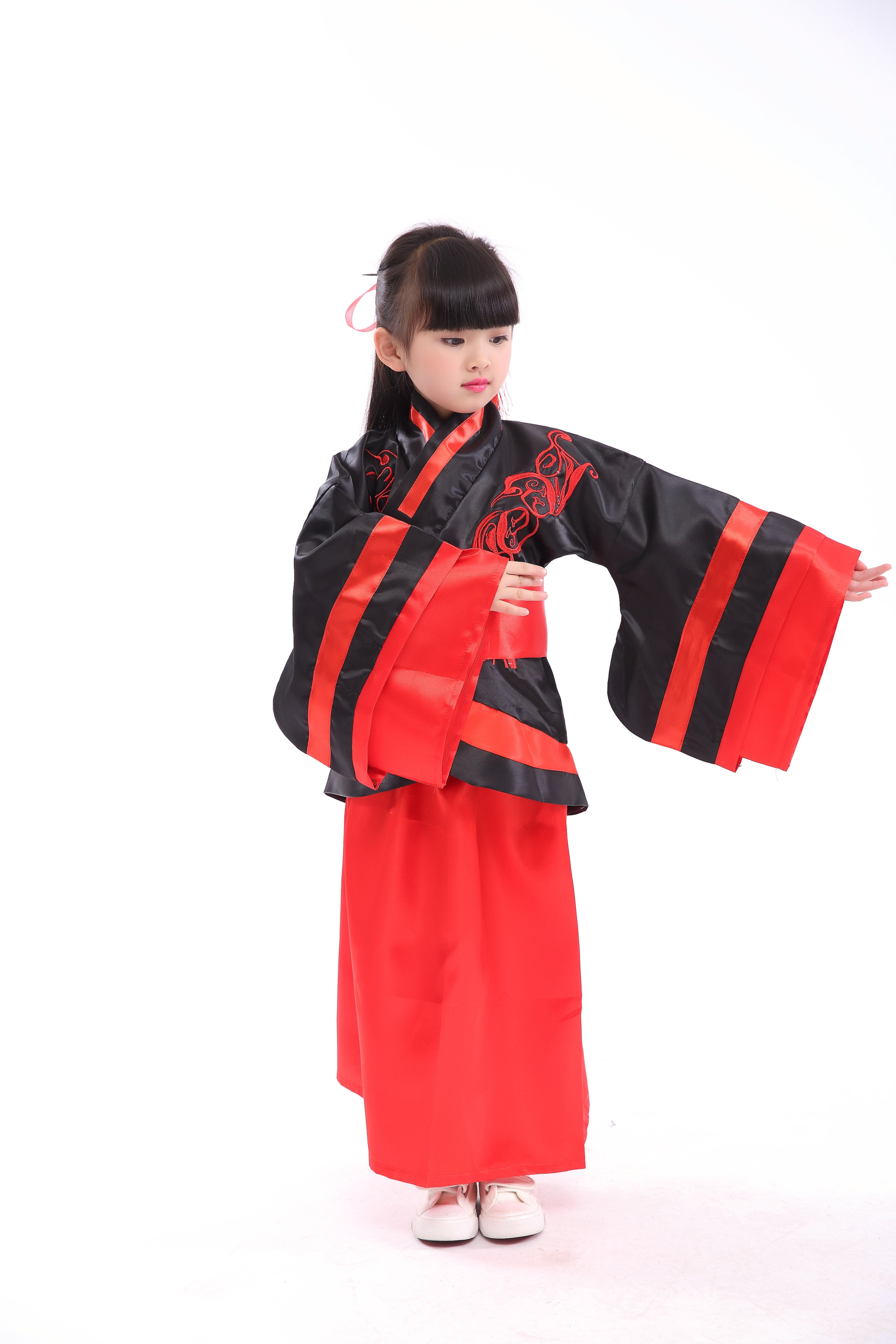 儿童古装男童女童宋代书童表演服书童服装唐代汉代国学民族服装