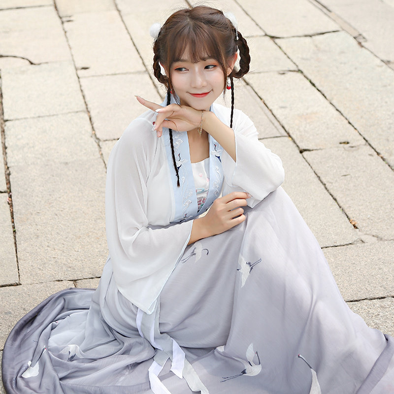 古装改良日常装汉服夏装女齐胸襦裙古装服装关注仙女广袖流仙裙女