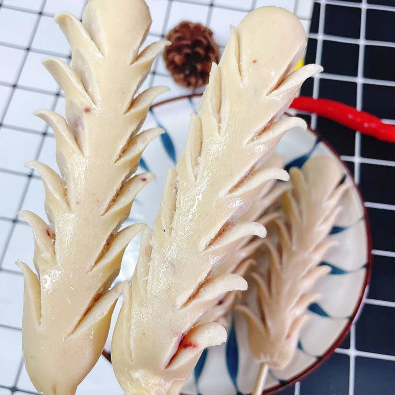 德邻墨鱼15串8包开花肠烤火腿肠冷冻半成品街边鸡肉丸