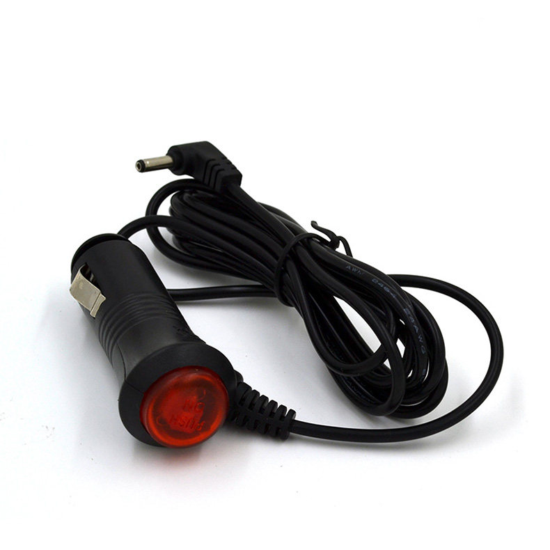 电源线电子点烟器插头12v24v车充车载米线长带开关车用电器配件