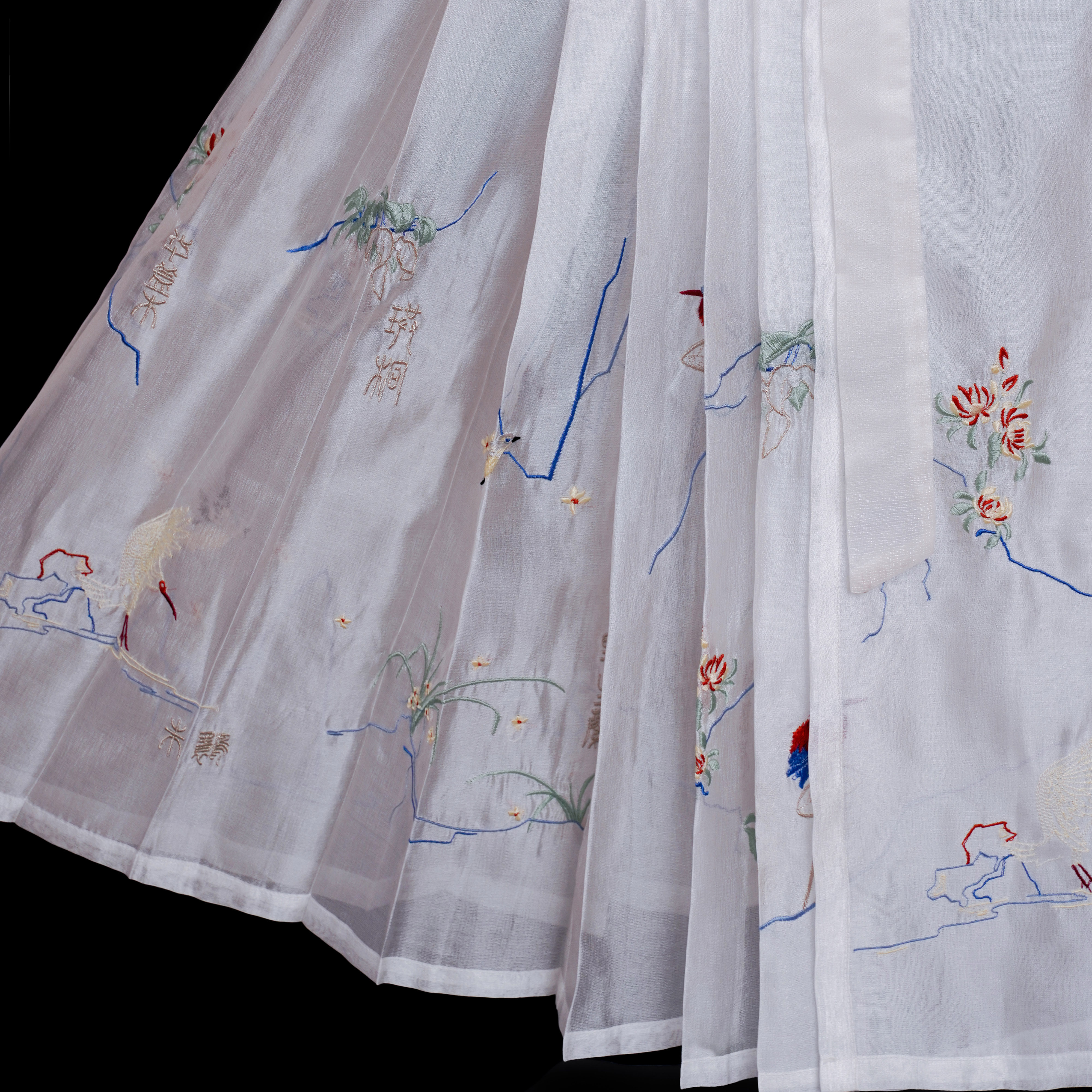 马面裙三山阁珍惜原创花鸟明制汉服女日常春夏现货汉服