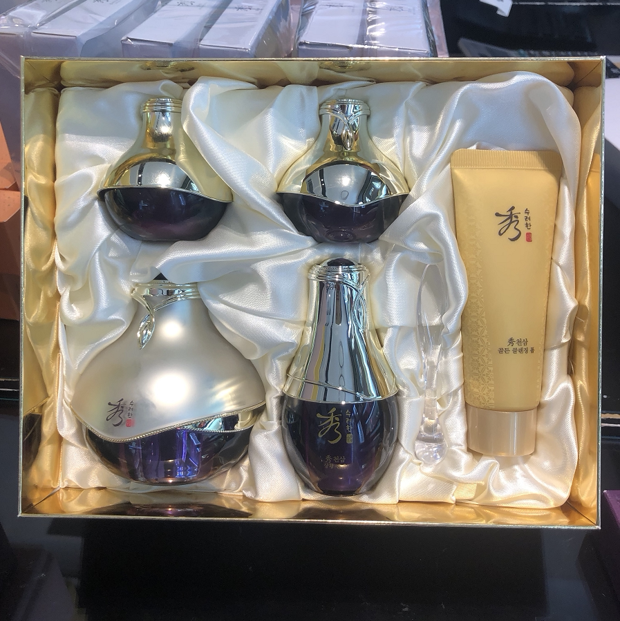 眼霜韩国sooryehan秀雅秀雅韩韩天参赋套盒桑黄眼部护理套装