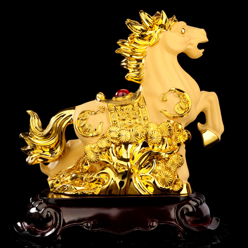 马到成功钱途金马摆放饰品七星马通生肖吉祥物属马摆件