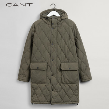 GANT ຜູ້​ຊາຍ​ແລະ​ຜູ້​ຍິງ​ແບບ​ດຽວ​ກັນ​ແບບ​ຄູ່​ຜົວ​ເມຍ​ທີ່​ມີ​ຄວາມ​ອົບ​ອຸ່ນ hooded ກາງ​ຍາວ​ເສື້ອ​ຜ້າ cotton jacket 7006182