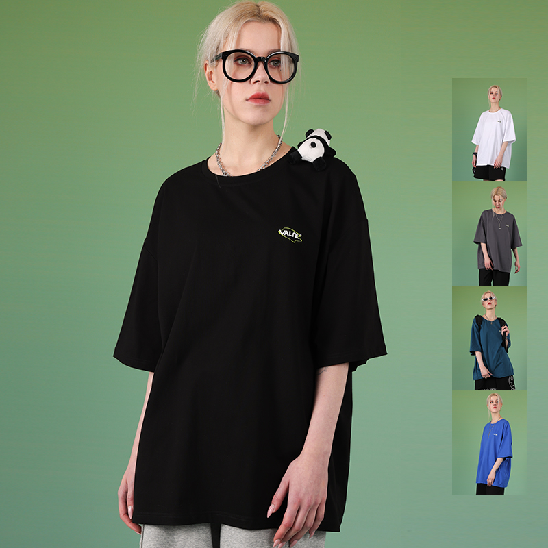 2021新款黑色T恤女短袖别致宽松设计感薄款情侣小众潮牌半袖ins潮