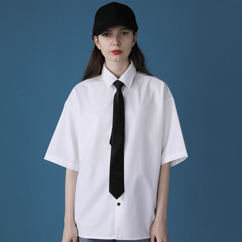 2020新款窄版黑色领带女衬衣jk学院vintage日系领带