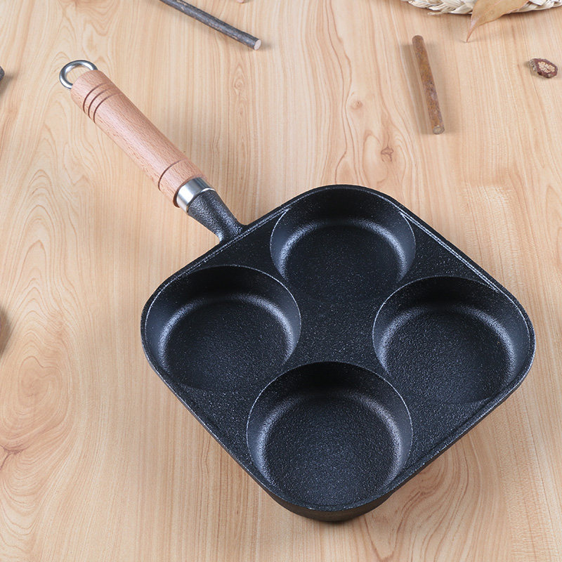 铸铁鸡蛋汉堡模具家用煎蛋神器加深蛋堡锅不粘煎锅