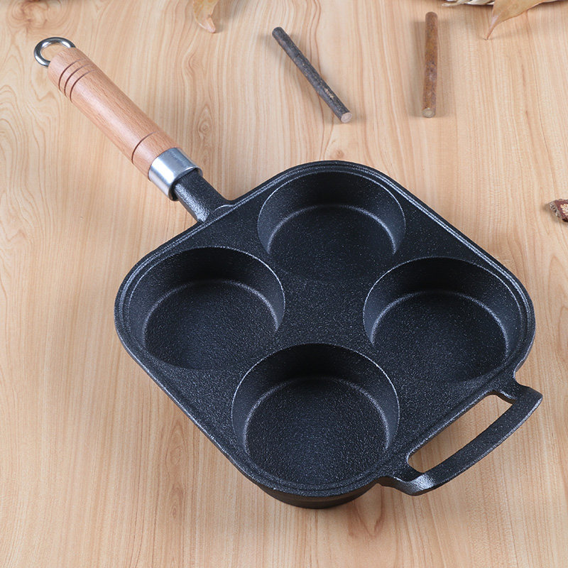 铸铁鸡蛋汉堡模具家用煎蛋神器加深蛋堡锅不粘煎锅