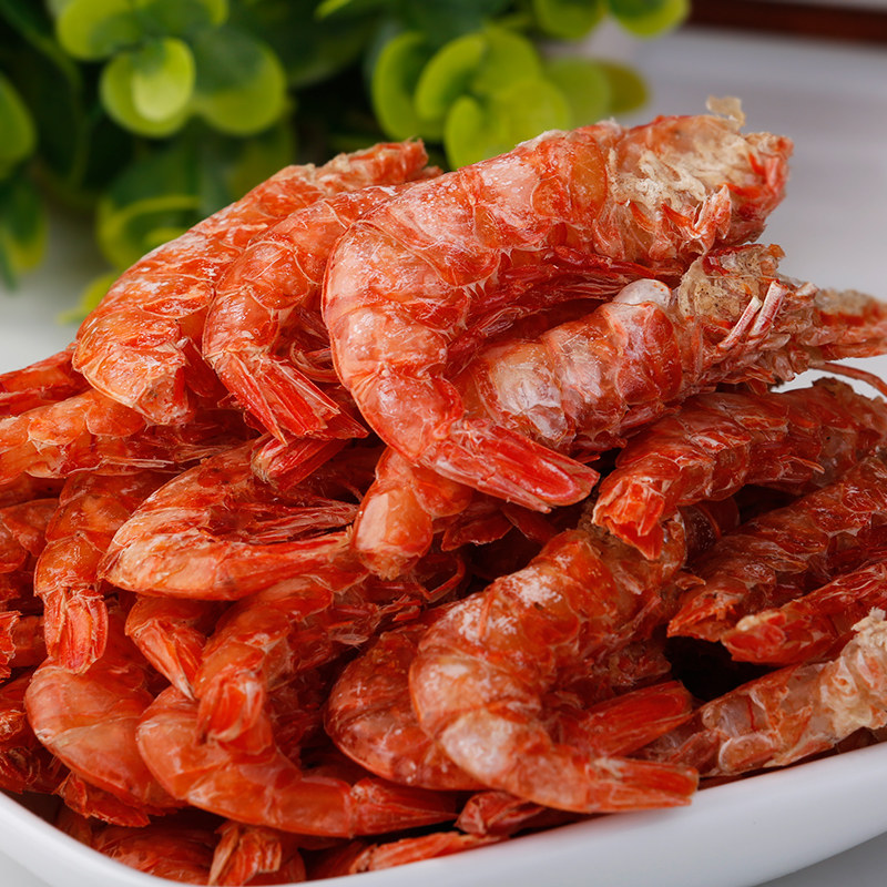 野生自晒无盐大红虾干250g淡干大海米干虾子对虾开洋海鲜水产干货
