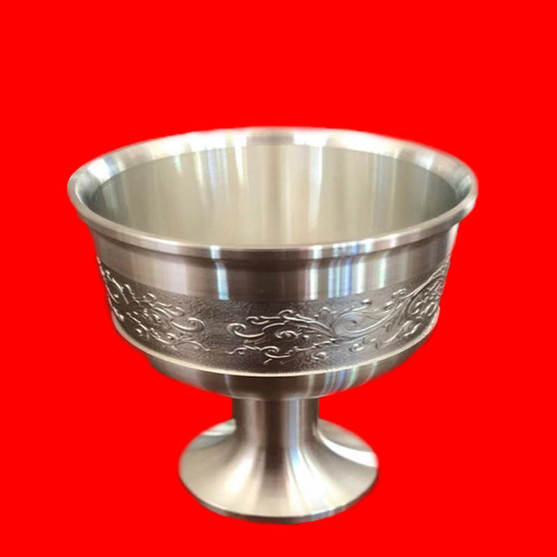 喜庆纯锡小酒酒杯高脚杯锡制酒器酒盅仿古个旧异形