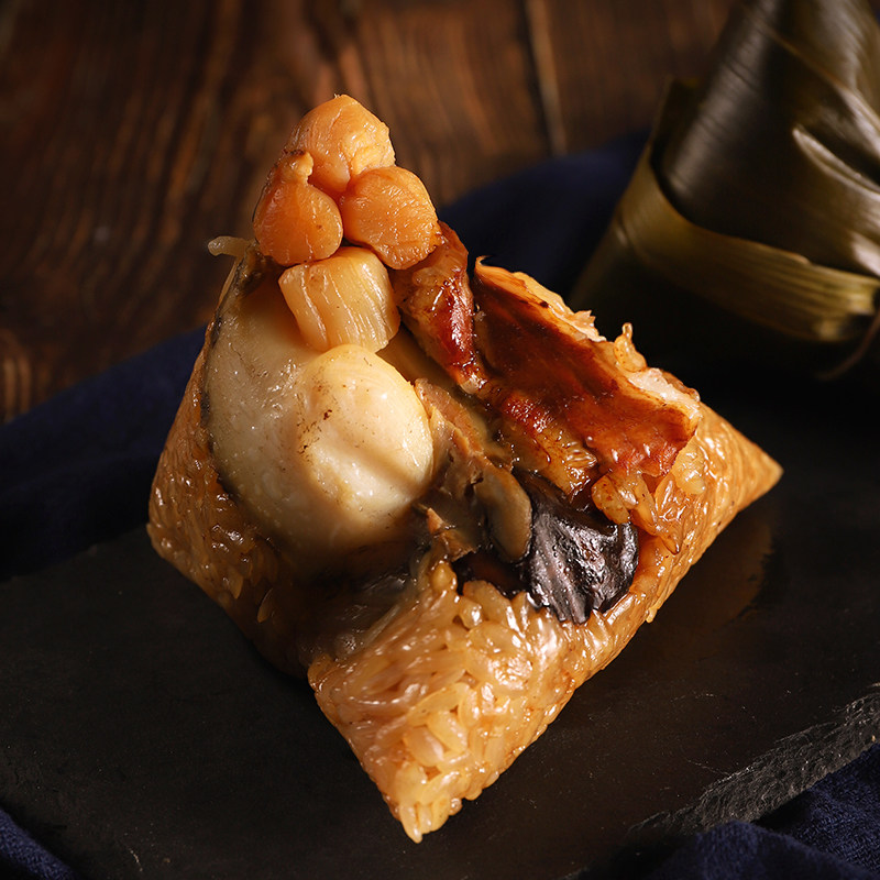 海鲜鲍鱼干贝烧肉粽2只新鲜真空大粽子400g福建闽南泉州厦门特产