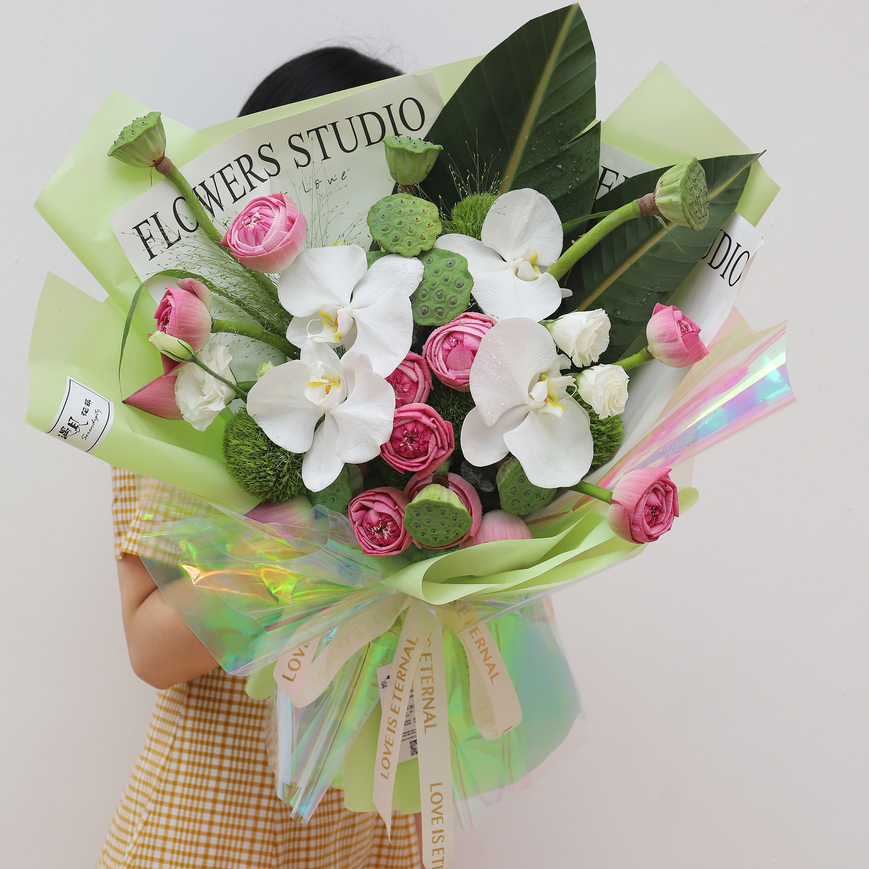 落日珊瑚芍药荷花鲜花花束闺蜜长辈老师生日鲜花速递同城