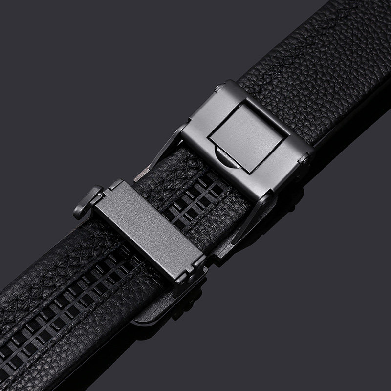 牛皮宾度皮带男士真皮自动扣青年头腰带商务腰带