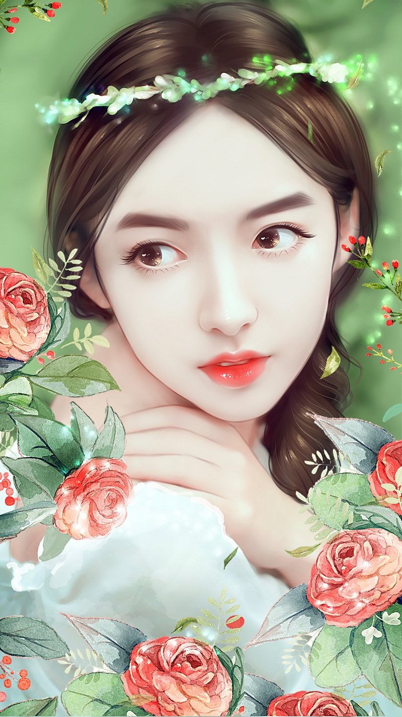 唯美 真人照片ps转手绘照片美化肖像漫画卡通头像礼物唱吧q版 - 爱购