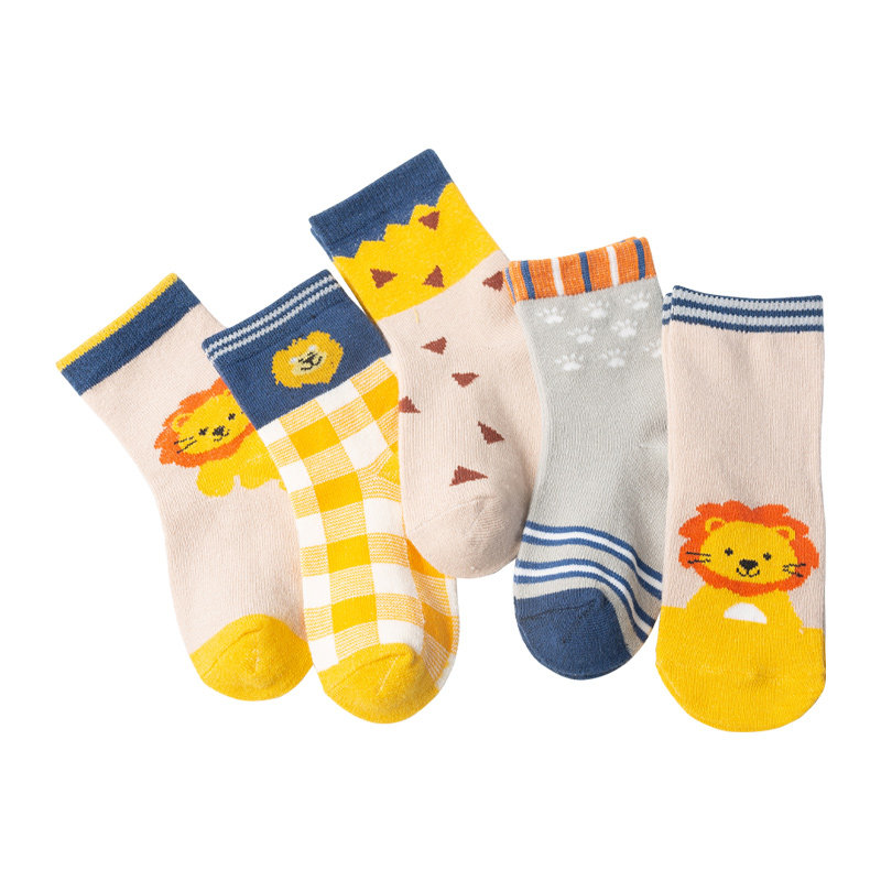 儿童袜子春秋款男童童卡通中筒袜