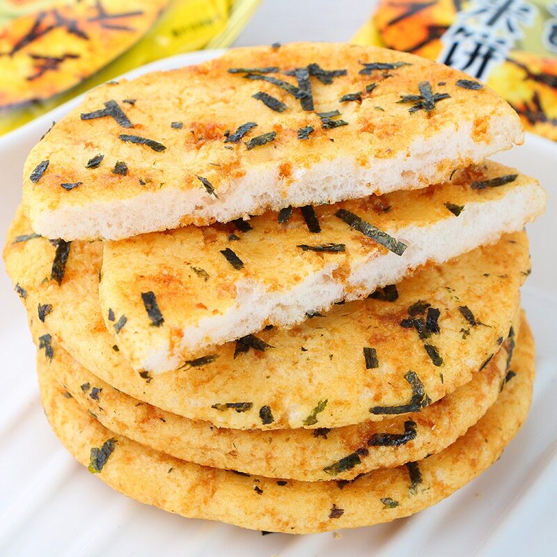 米饼旺旺厚烧海苔米118g小包包装饼干儿童雪饼膨化食品