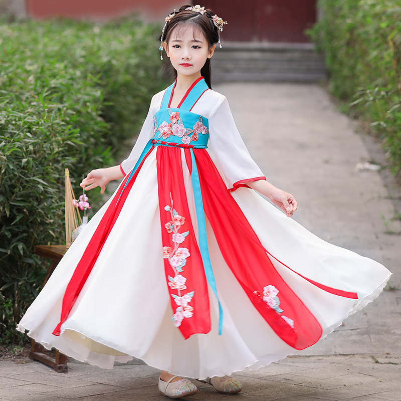 女童汉服夏季中国国风超仙古装儿童童装裙子唐装