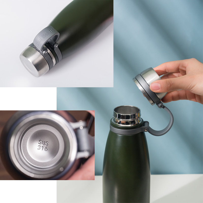 大容量316不锈钢保温杯男女士高颜值水杯运动便携高档可乐瓶850ml