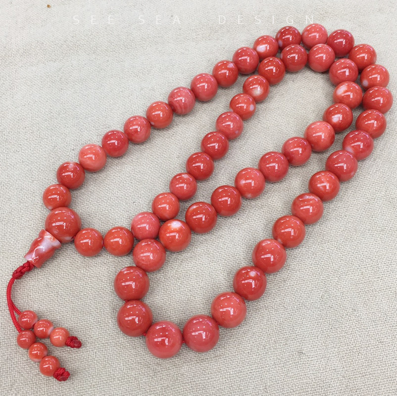 seesea中国台湾特产有机宝石54颗佛珠念珠手链