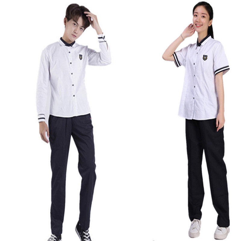 校服南宁市中学生制服春秋秋季套装新希望短袖正装学生校服