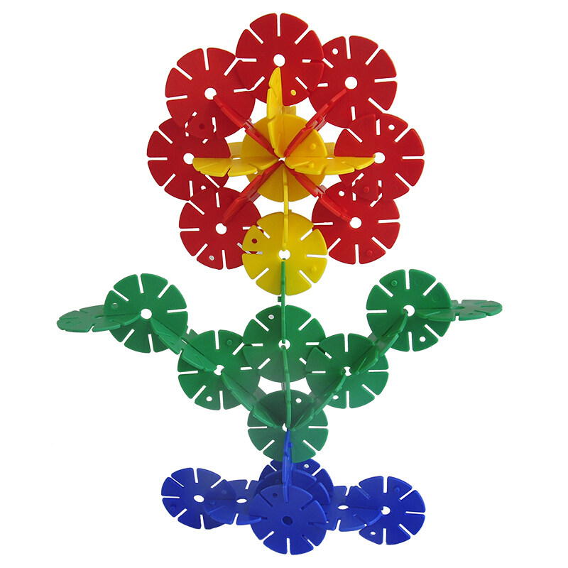 台湾游思乐usl大圆花片儿童益智建构拼插积木建构