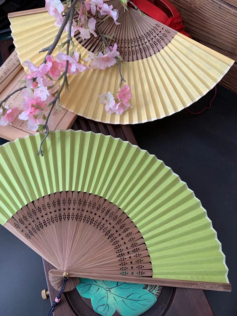 扇子韩国彩色宣纸纸扇折扇空白书画折叠古装扇子