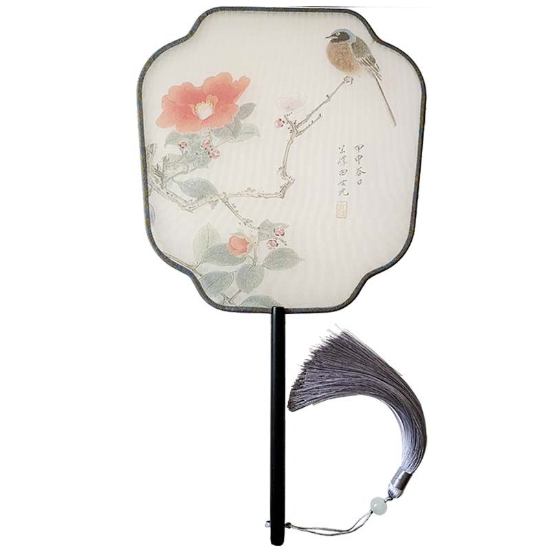 中国国风古风圆形古代汉服芒种旗袍舞蹈扇子扇子