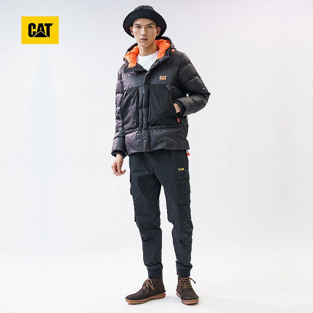 羽绒服cat卡特2020秋冬新款潮流撞色羽绒衣