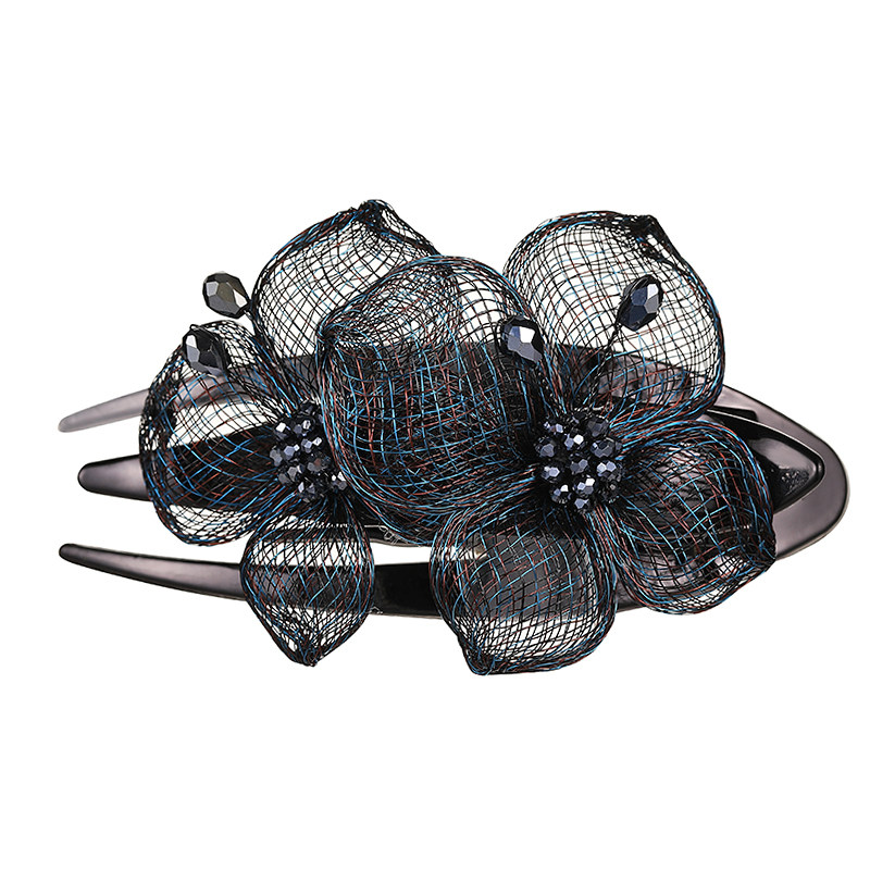 金属钢丝发夹后脑勺三齿鸭嘴顶夹头饰妈妈带钻发饰