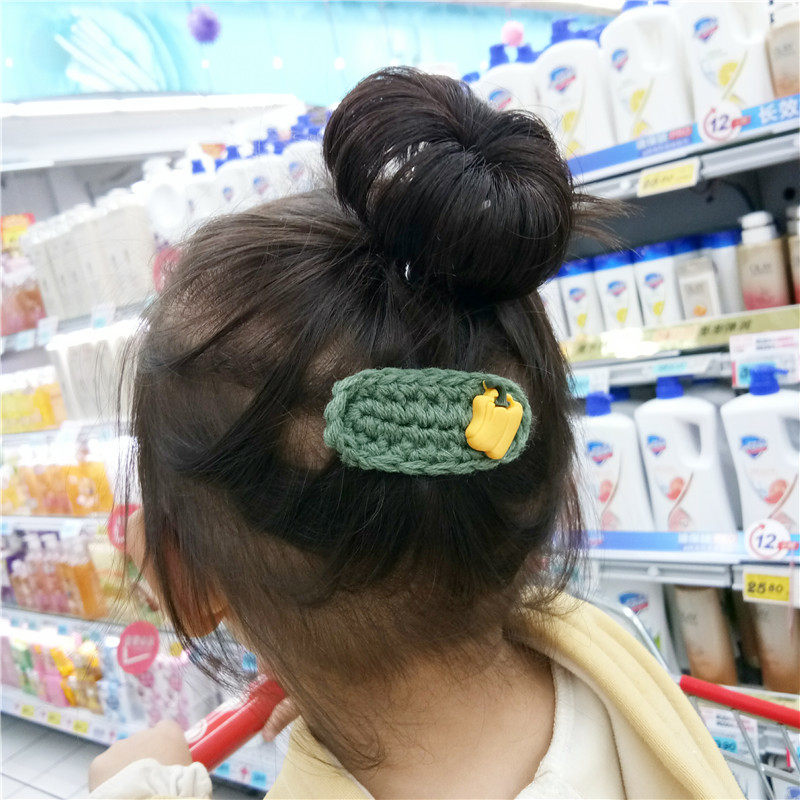 韩版儿童刘海假发带抖音网红可爱宝宝女孩婴儿头扣cos新年丸子头