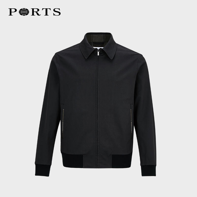 PORTS宝姿男装商务休闲纯色常规外套夹克ML9J027JWC018