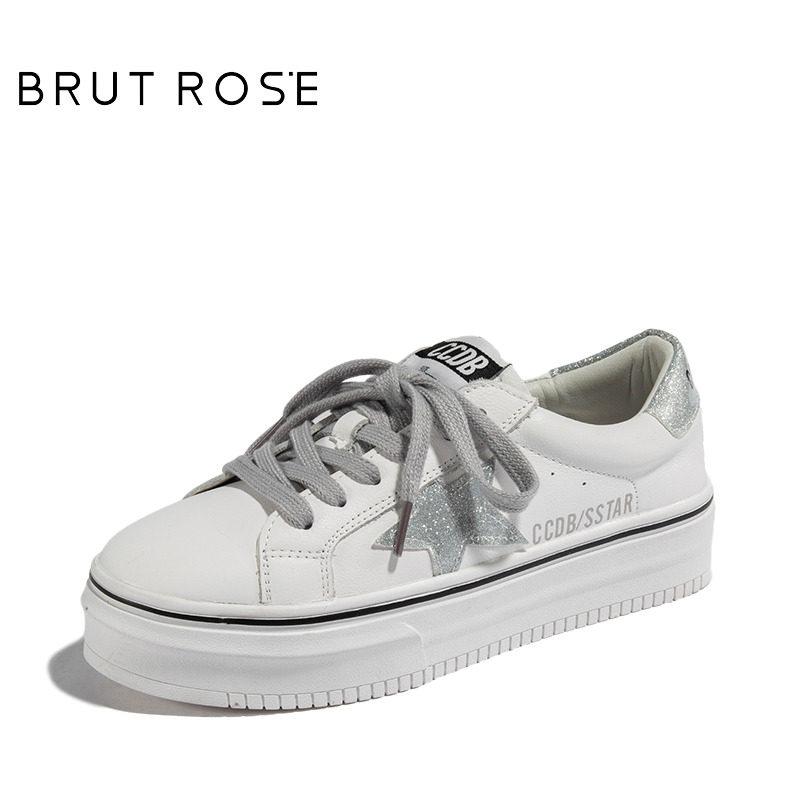 brutrose韩版厚底星星板鞋2022夏季新款百搭休闲鞋休闲板鞋