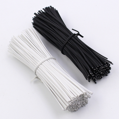 电镀锌铁丝扎线 扎丝扎带铁线电线 铁芯扎带1000根 包塑铁扎丝