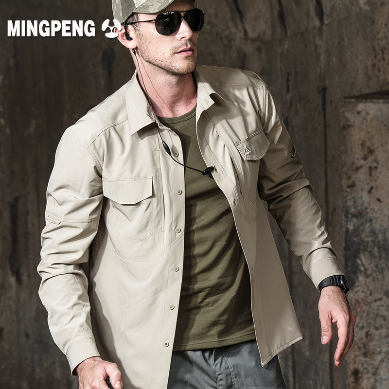 执政官长袖战术衬衫春夏男衬衣军迷用品多功能透气衬衫户外速干衣