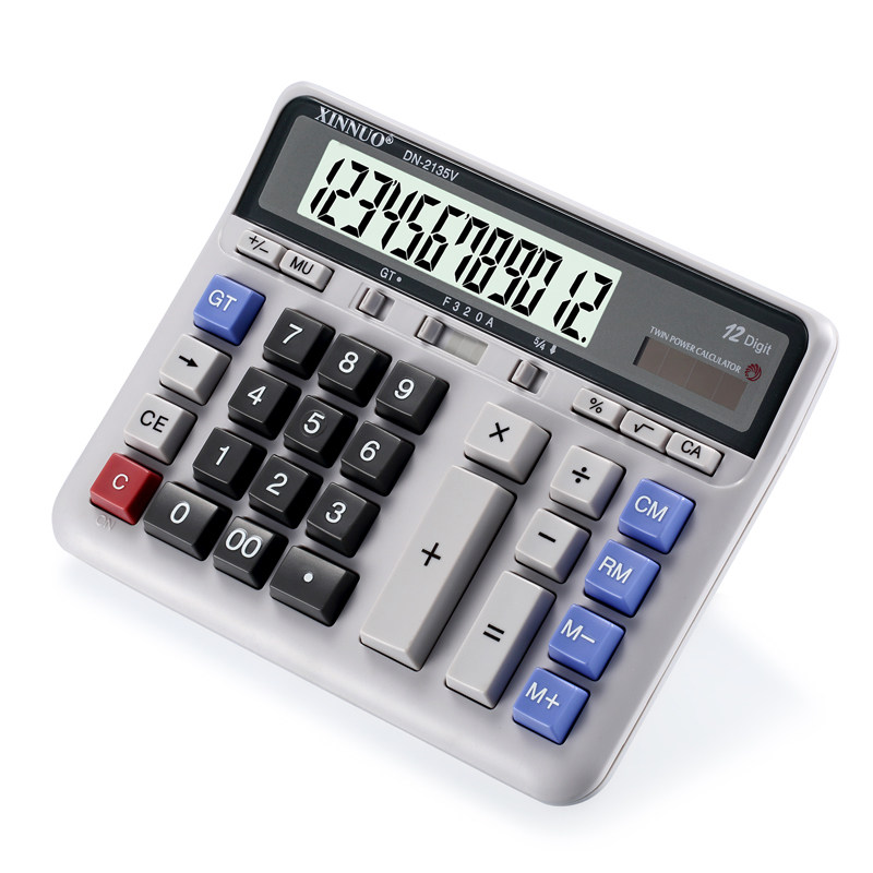 信诺dn-2135v计算器12位数电脑按键大字大屏幕计算机财务会计计算器